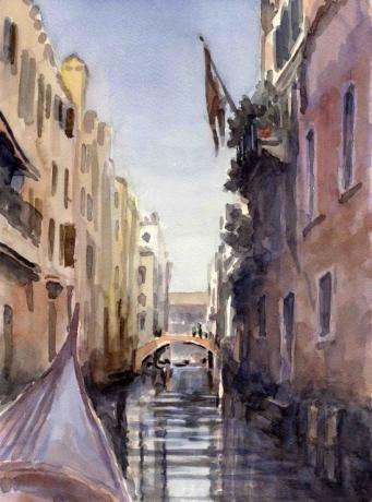 ヴェネツィア・水路の風景