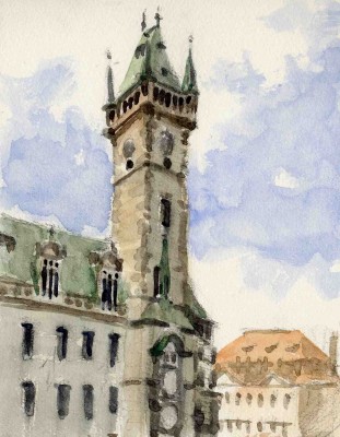 旧市庁舎の天文時計塔:F0