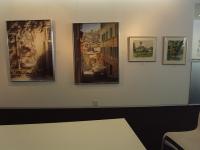 「第３回武蔵野バルビゾン会絵画展」１階の展示作品