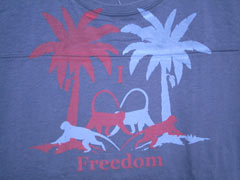 「JOURNAL STANDARD」オリジナルの「I love Freedom」Tシャツのプリント