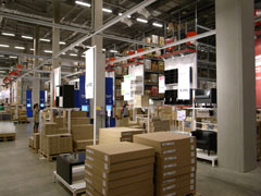 IKEA（イケア）新三郷店の倉庫