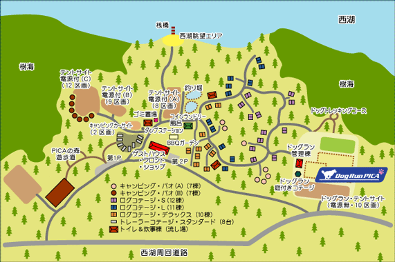 PICA富士西湖場内MAP