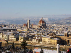 フィレンツェの雪景色