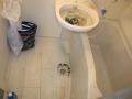 東京都多摩地区・調布市　入居者退去後原状回復　１ルームロフト付き　浴室ユニットバスクリーニング　作業風景　２