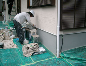 さいたま市　浦和区　塗装工事　住宅塗装　外壁塗装 　塗り替え 　塗替え　雨漏り補修　漏水補修