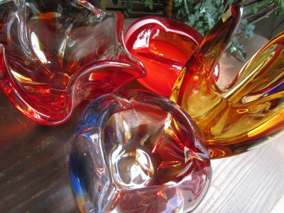 昭和レトロ！ガラスの灰皿、花瓶 - [Sold Out]過去の販売商品
